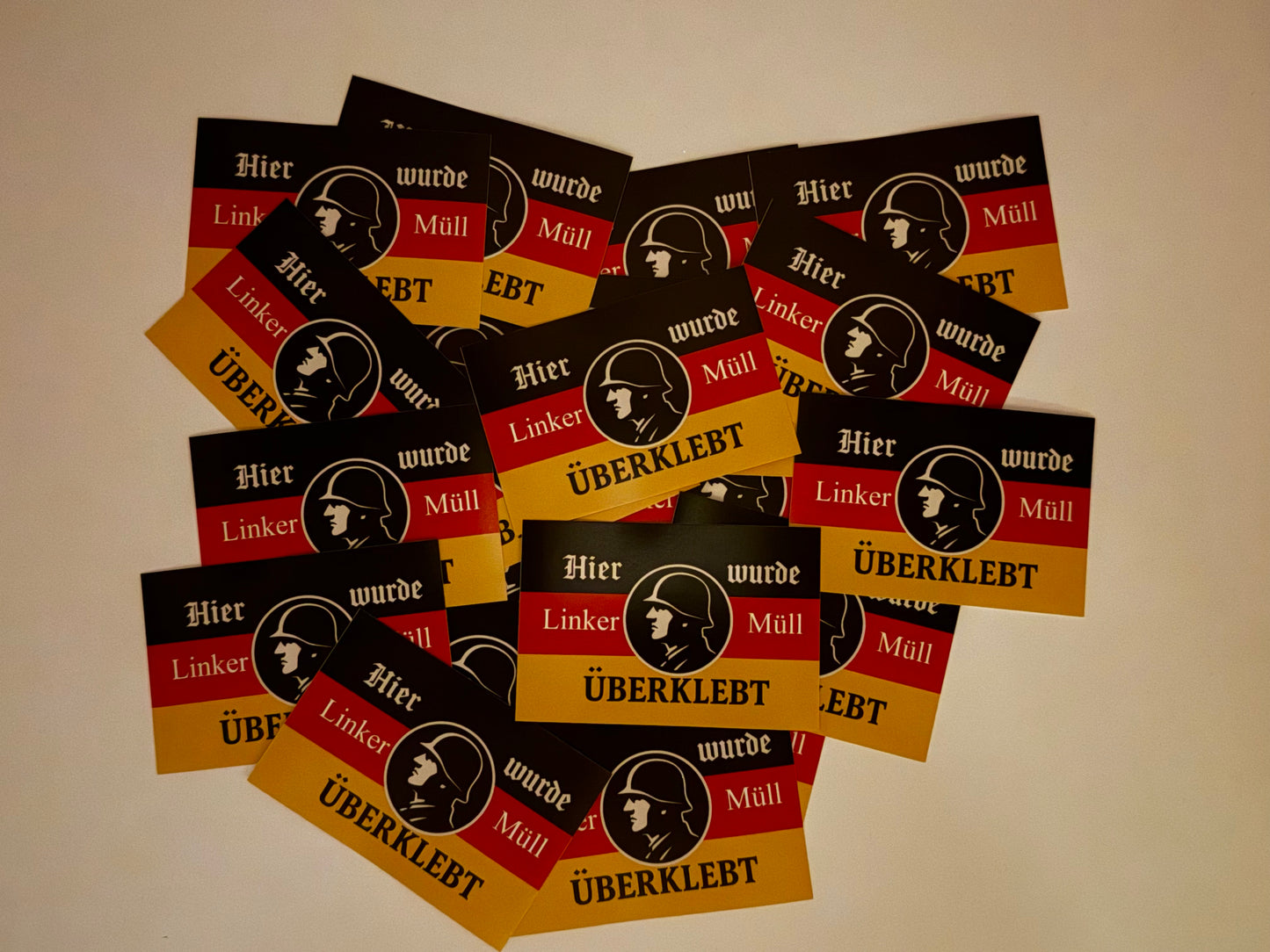 Aufkleber Hier wurde Linker Müll überklebt Deutschland Flagge